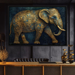 Gilded Grey Elephant - NicheCanvas