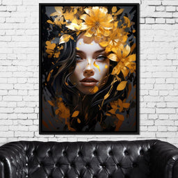 Golden Petal Crown - NicheCanvas