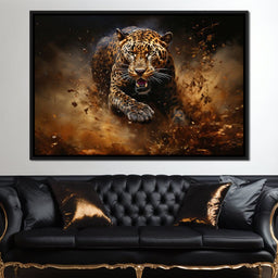 Running Leopard - NicheCanvas