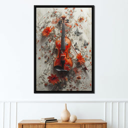 Violin Melody in Bloom - NicheCanvas