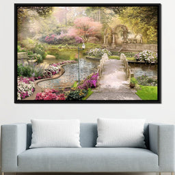 Pond Bridge - NicheCanvas