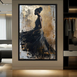 Golden Noir Elegance - NicheCanvas