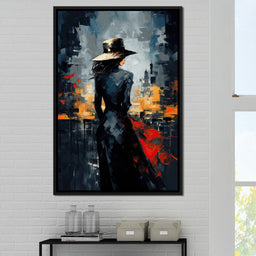 Dusk Enigma in Monochrome - NicheCanvas