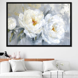 Golden Flecks on Petal Drifts - NicheCanvas