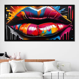 Graffiti Lips Splash - Johanjjf - NicheCanvas