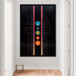 Futuristic Striped Colors - NicheCanvas