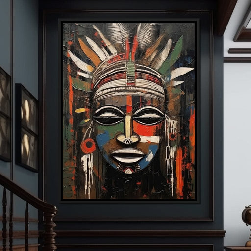 Tribal Mask 14 - Sakeem Gibbs Canvas Print