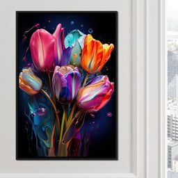 Luminous Tulip Dreamscape - NicheCanvas