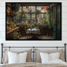 Backyard Floral Kitchen - NicheCanvas