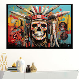 Tribal Echoes in Technicolor - NicheCanvas