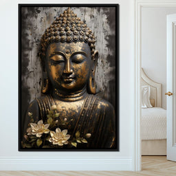 Golden Gaze of the Buddha - NicheCanvas