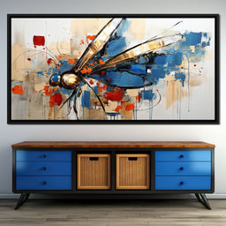 Golden Royal Geometric Dragonfly 01 - Wildrose Creations - NicheCanvas