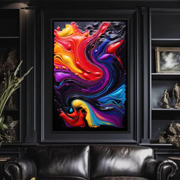 Twilight Abyss Energetic Pour - NicheCanvas