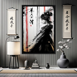 Ink Veiled Geisha Mystery - NicheCanvas