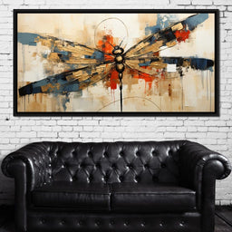 Golden Royal Geometric Harmony Dragonfly - Wildrose Creations - NicheCanvas