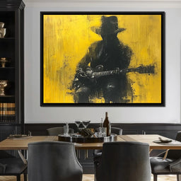 Golden Melody Silhouette - NicheCanvas