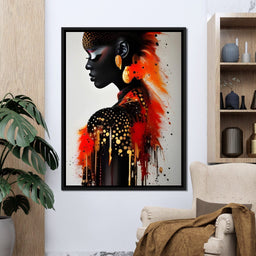 Female Portrait Paint Splash 035 - Johanjjf - NicheCanvas