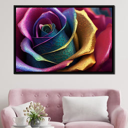 Digital Flower in Multicolor - NicheCanvas