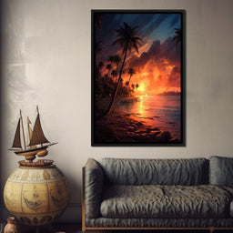 Breathtaking Sunset in California - NicheCanvas