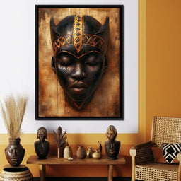 Golden Tribal Sentinel - NicheCanvas