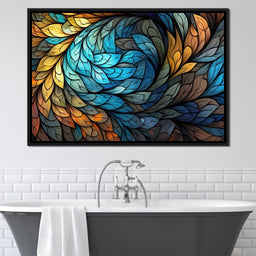 Mosaic Leafy Luminescence - NicheCanvas