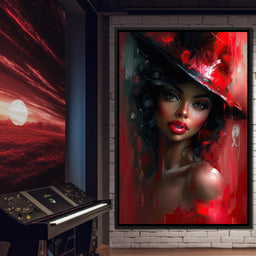 Siren in Rouge Nocturne - NicheCanvas