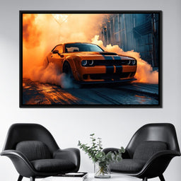 Hellcat Burnout - Rider Art - NicheCanvas