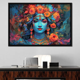 Lakshmi Floral Mural - NicheCanvas