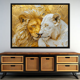 Golden Solitude and Ivory Peace - NicheCanvas