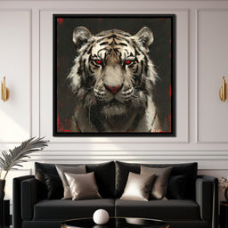 Tiger Gaze in Ember Hue - NicheCanvas