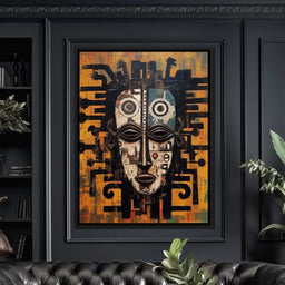 Tribal Mask 19 - Sakeem Gibbs - NicheCanvas