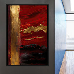 The Lush Layers Collection: Dark Red & Gold 04 - NicheCanvas