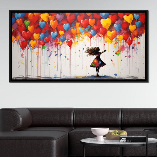 Graffiti Dreams of Balloon Hearts Canvas Print