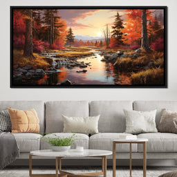 Magnificent Autum By The Lake - NicheCanvas