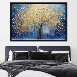 Golden Blue Melody of Nature - NicheCanvas