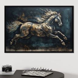 Gilded Running Horse - NicheCanvas