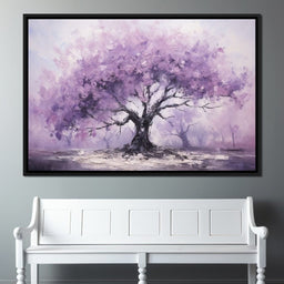 Blossoming Tree in Monochrome - NicheCanvas