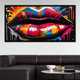 Graffiti Lips Splash - Johanjjf - NicheCanvas