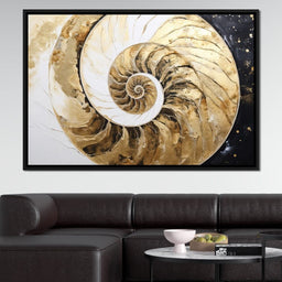 Golden Nautilus Reverie - Tanni Cylon - NicheCanvas