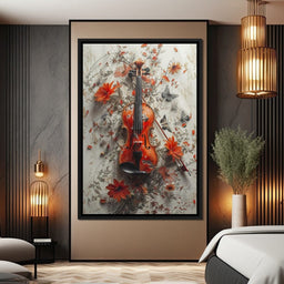 Violin Melody in Bloom - NicheCanvas