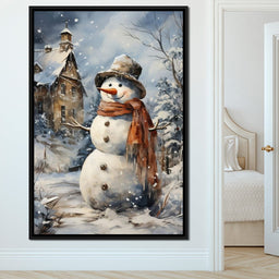 Christmas Snowman - NicheCanvas