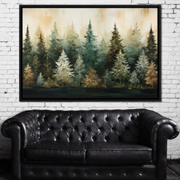 Pine Trees Forest - NicheCanvas