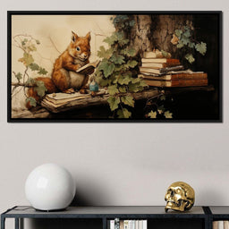 Autumn Tales of a Scholarly Squirrel - NicheCanvas