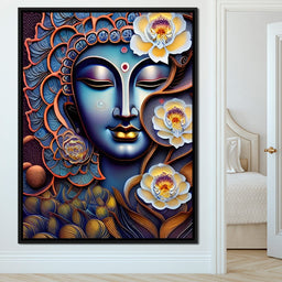 Buddha Face 01 - NicheCanvas