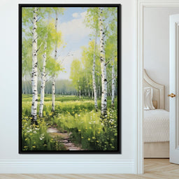 Birch Forest Springtime - NicheCanvas