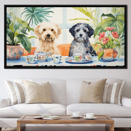 Teatime Tails and Blossoms - NicheCanvas