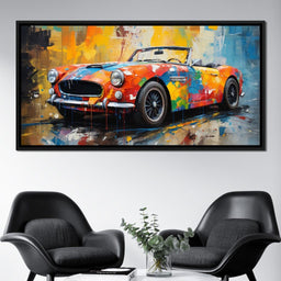 Pink Covertible - RiderArt - NicheCanvas