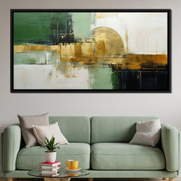 Verdant Gold Horizon - NicheCanvas