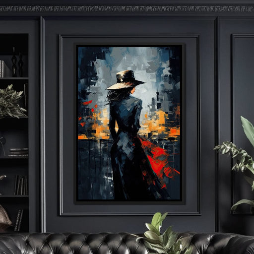 Dusk Enigma in Monochrome Canvas Print