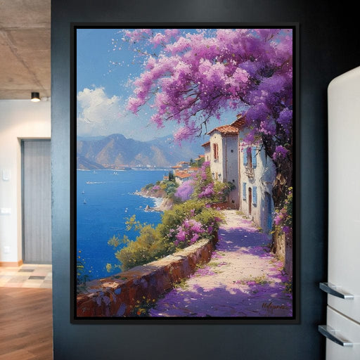 Coastal Bloom Promenade Canvas Print
